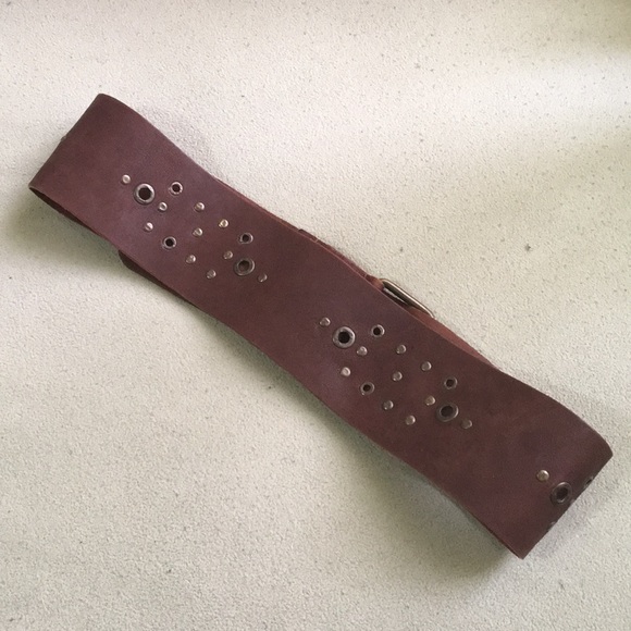 GARUGLIERI Wide Leather Belt - Picture 4 of 7